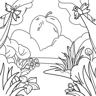 Beautiful Garden Of Eden Coloring Page 47023-37683