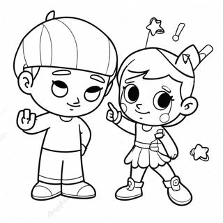 Timmy Turner With Fairy Godparents Coloring Page 4702-3931