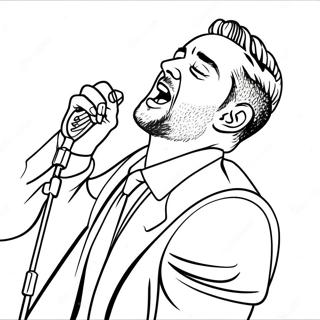 Justin Timberlake Performing On Stage Coloring Page 47033-37694