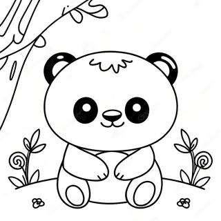 Kawaii Panda Coloring Page 47042-37700