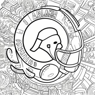 Alabama Football Logo Coloring Page 47052-37706