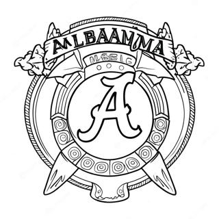 Alabama Football Logo Coloring Page 47052-37708