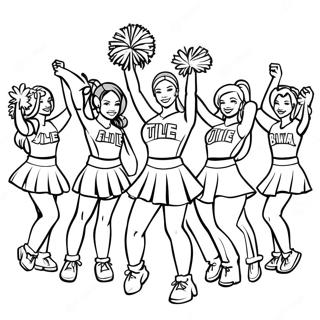 Alabama Crimson Tide Cheerleaders Coloring Page 47053-37712