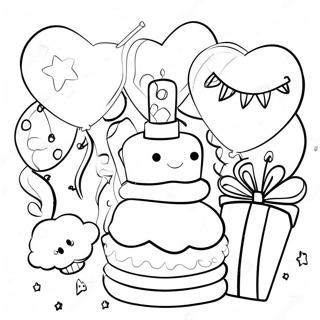 7th Birthday Celebration Coloring Page 47062-37716