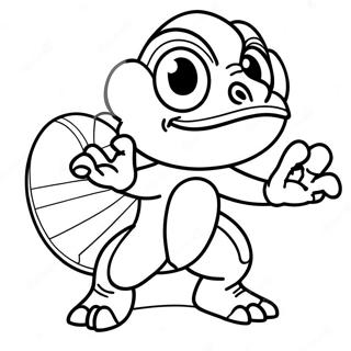 Espio The Chameleon In Action Coloring Page 47073-37734