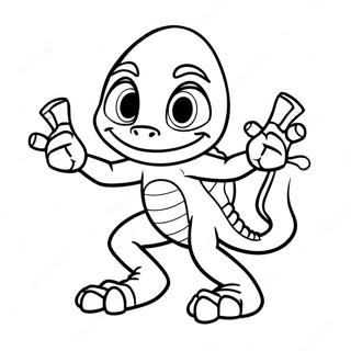 Espio The Chameleon In Action Coloring Page 47073-37735