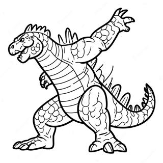 Realistic Godzilla Coloring Page 47082-37727