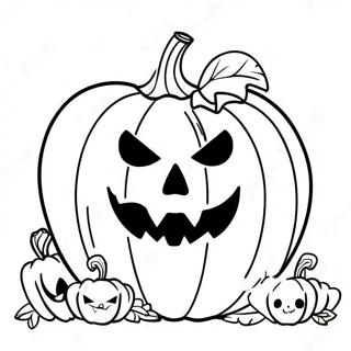 Spooky Samhain Pumpkin Coloring Page 47093-37741