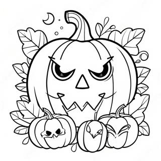 Spooky Samhain Pumpkin Coloring Page 47093-37742