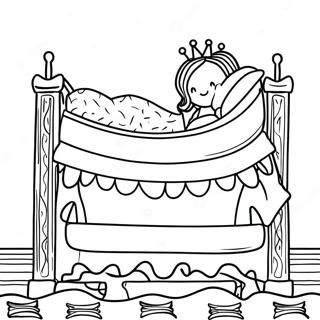 Princess And The Pea Coloring Page 47122-37759