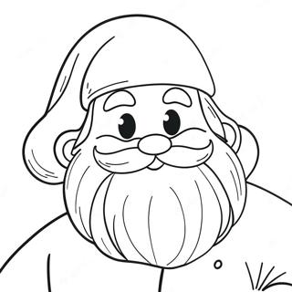 Cheerful Santa Claus Coloring Page 4712-3938