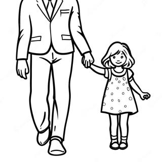 Daddy And Daughter Coloring Pages