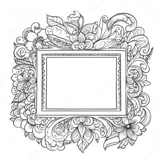 Decorative Picture Frame Coloring Page 47143-37786