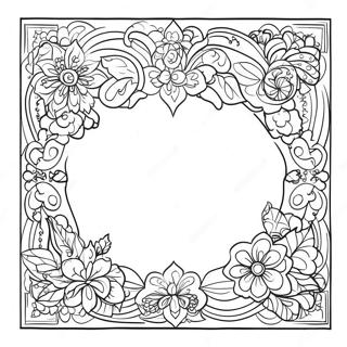 Decorative Picture Frame Coloring Page 47143-37788