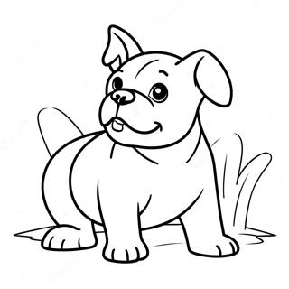 Playful American Bully Puppy Coloring Page 47163-37801