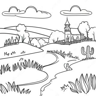 Vibrant Ukrainian Landscape Coloring Page 47173-37807