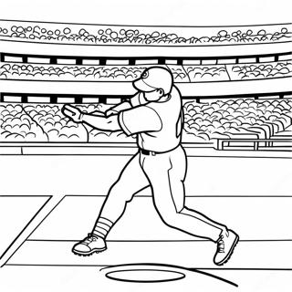 Cincinnati Reds Player Hitting A Home Run Coloring Page 47183-37813