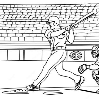 Cincinnati Reds Player Hitting A Home Run Coloring Page 47183-37814