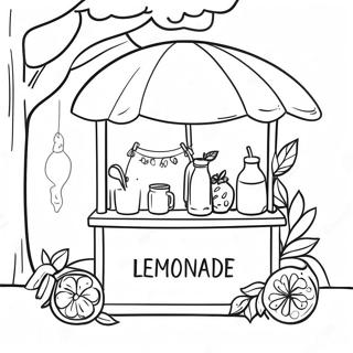 Lemonade Stand Coloring Pages