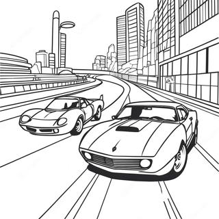 Fast And Furious Racing Scene Coloring Page 47213-37836