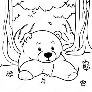 Hibernating Bears Coloring Pages