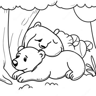 Hibernating Bears Coloring Page 47222-37848