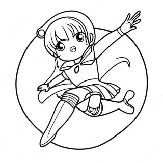 Sailor Saturn In Magical Pose Coloring Page 47233-37851