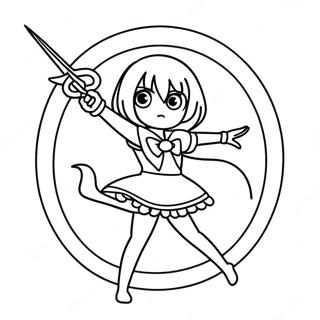 Sailor Saturn In Magical Pose Coloring Page 47233-37852