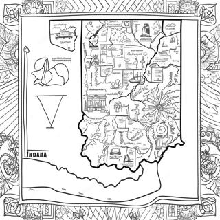 Indiana State Outline Coloring Page 47242-37859