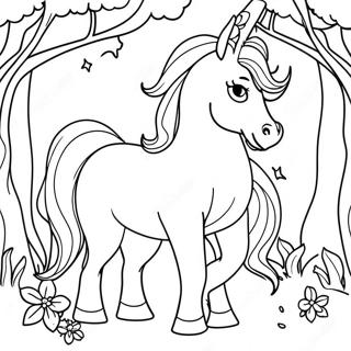 The Last Unicorn In Enchanted Forest Coloring Page 47273-37883