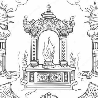 Golden Altar Of Incense Coloring Page 47283-37898