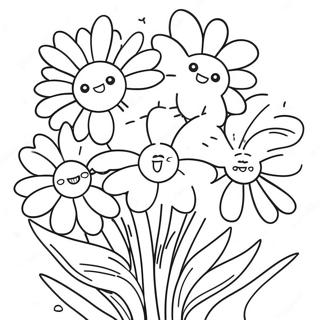 Cute Daisy Bouquet Coloring Page 472-380