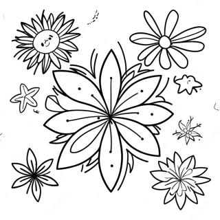 Easy Fireworks Coloring Pages