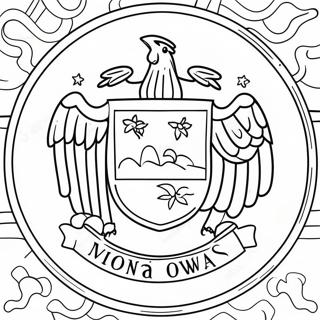 Iowa State Flag Coloring Page 47332-37930