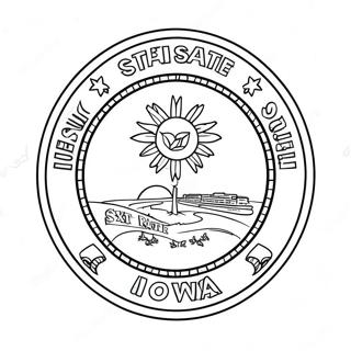 Iowa State Flag Coloring Page 47332-37932