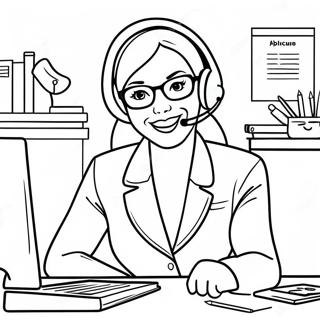 Cheerful Administrative Professionals Day Coloring Page 47353-37951