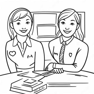 Cheerful Administrative Professionals Day Coloring Page 47353-37952