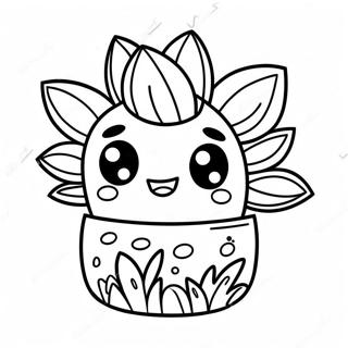 Cute Succulent Plant Coloring Page 47403-37989