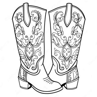 Cowgirl Boots Coloring Pages