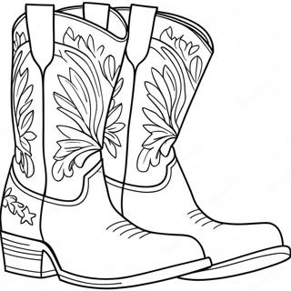 Cowgirl Boots Coloring Page 47412-37994