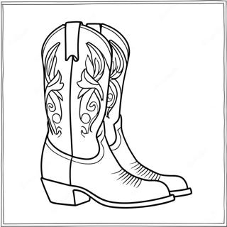 Cowgirl Boots Coloring Page 47412-37996