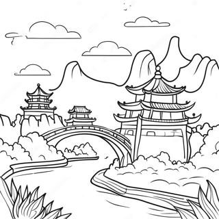 China Landscape Coloring Page 47422-38004