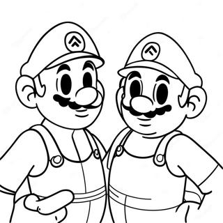 Luigi And Mario Adventure Coloring Page 4742-3962