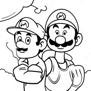 Luigi And Mario Adventure Coloring Page 4742-3964