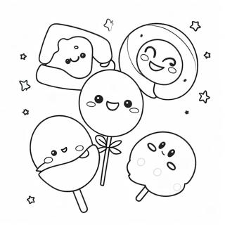 Kawaii Cute Candy Coloring Page 47462-38034