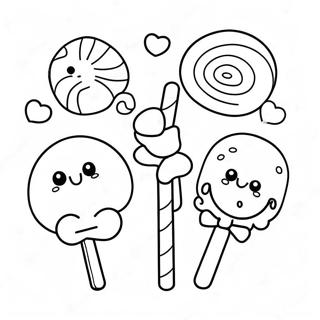 Kawaii Cute Candy Coloring Page 47462-38035