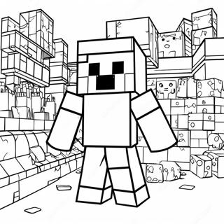 Minecraft Math Workpages Coloring Page 47512-38091