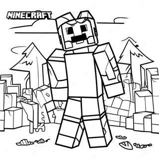 Minecraft Addition Adventure Coloring Page 47513-38075