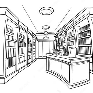 Library Coloring Page 4751-3966