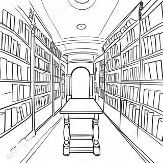 Library Coloring Page 4751-3967